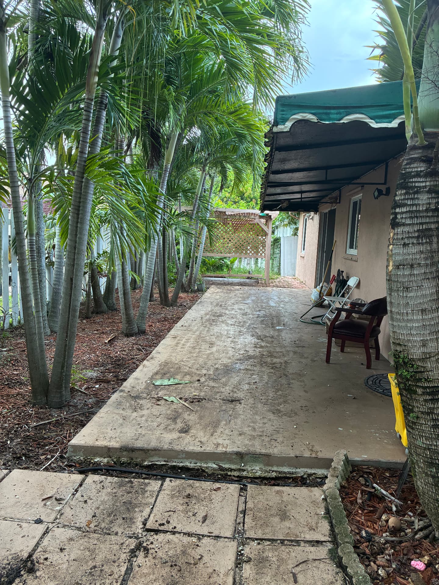 Tub hauled out — slab and pavers untouched — hot tub removal by All Out Rubbish in Palm Beach County, Florida