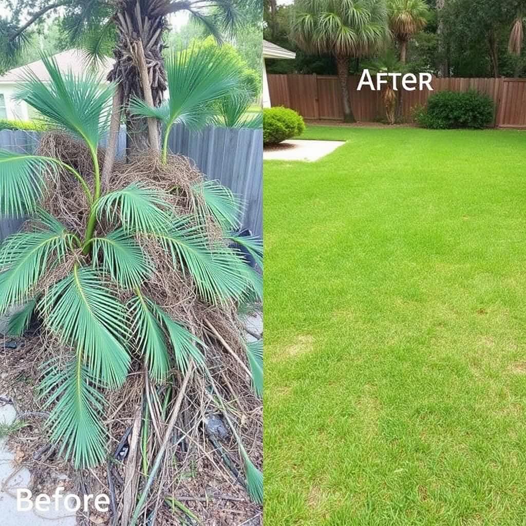 Yard Waste before and after in Wellington